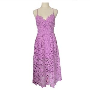 ASTR The Label Lace A Line Purple MIDI Dress